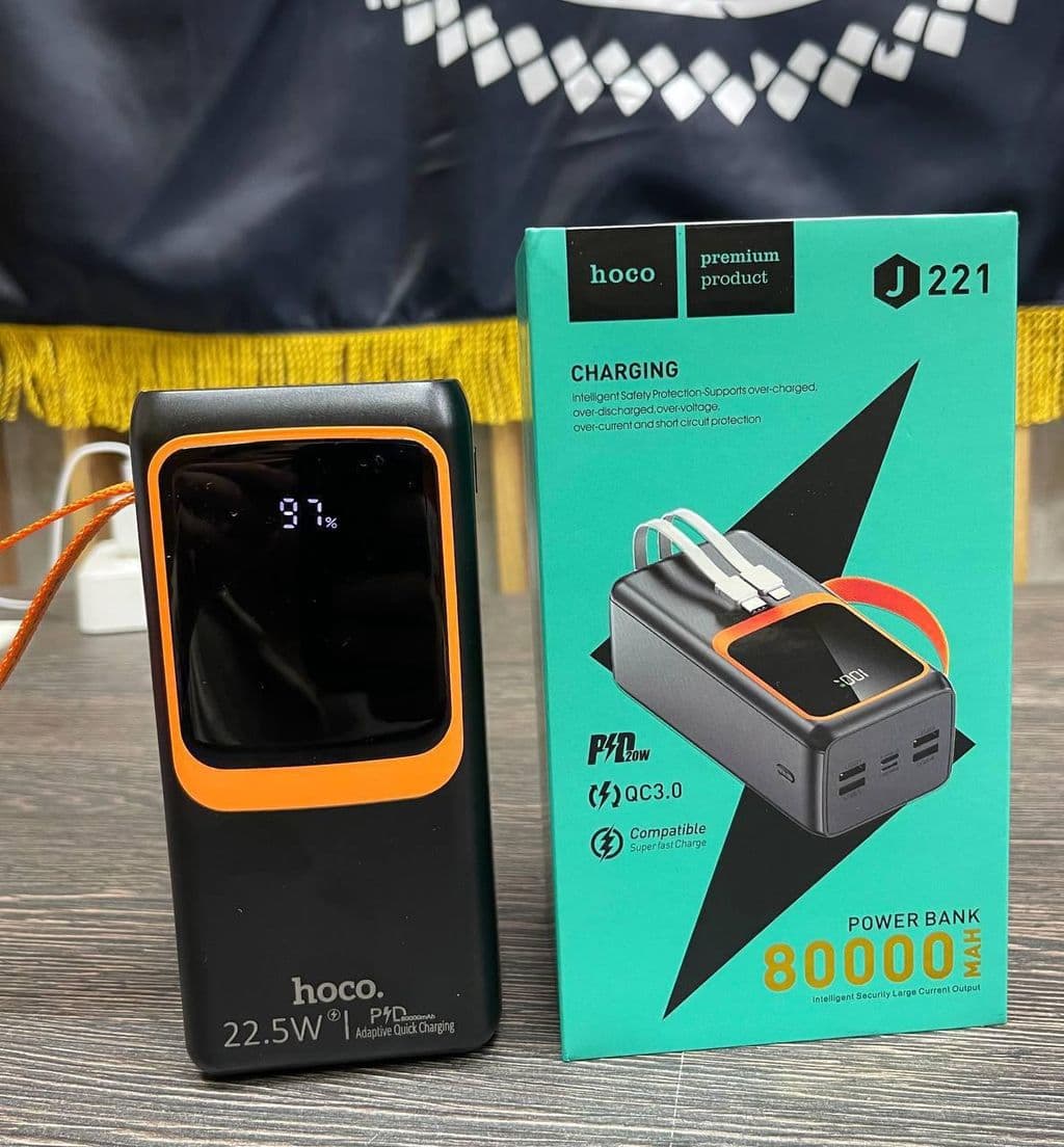 Повер банк🔋Power bank HOCO 80000 mah 22.5W быстр
